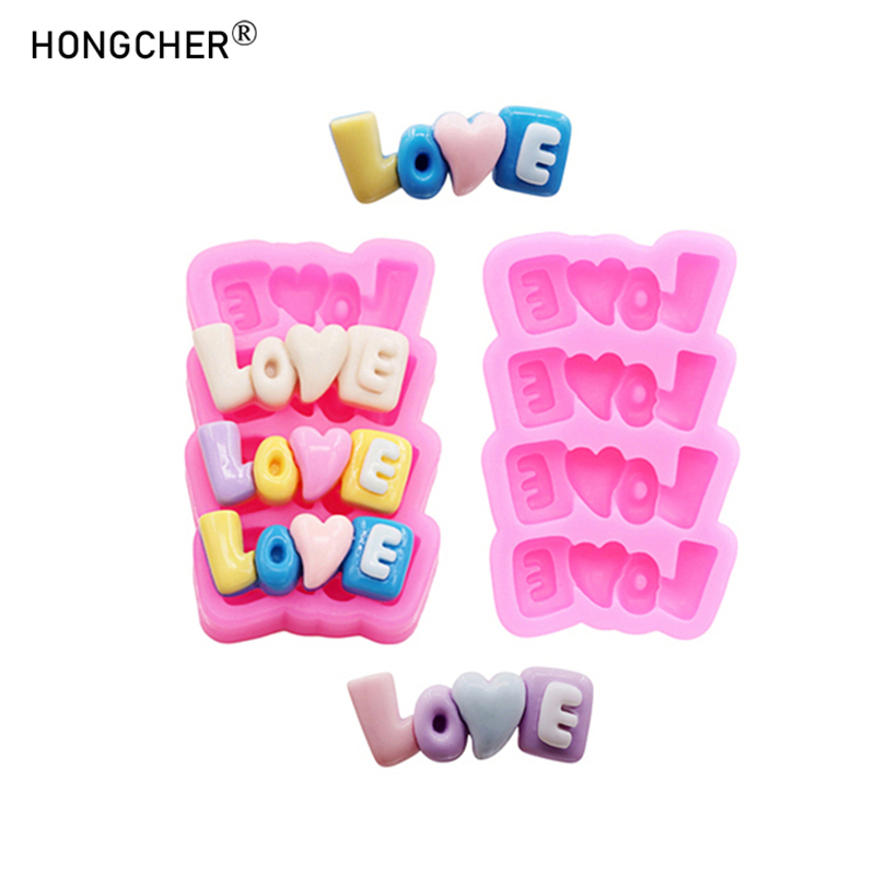 Resin Art Letters - Molde de silicona con letras LOVE