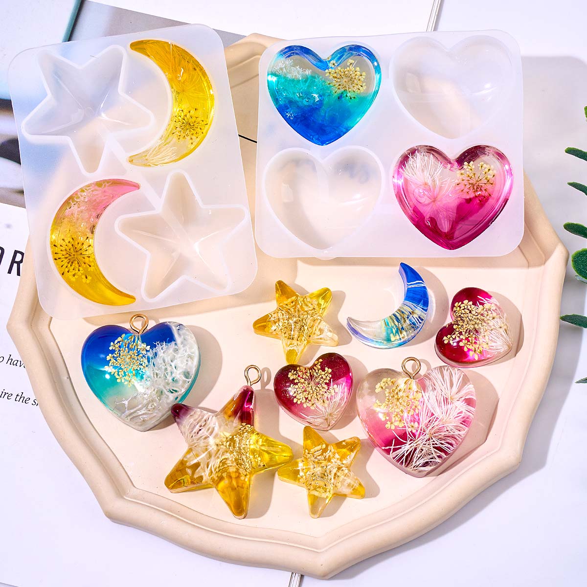 Resin Art Letters - Molde de silicona con forma de