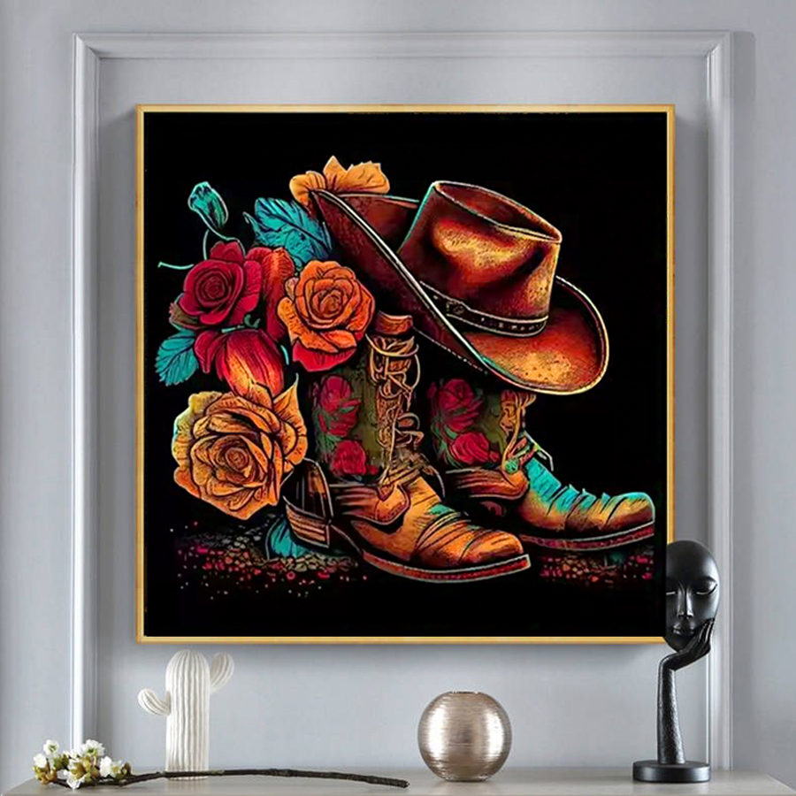 Resin Art For Rose - Botas de sombrero de vaquero, Kits