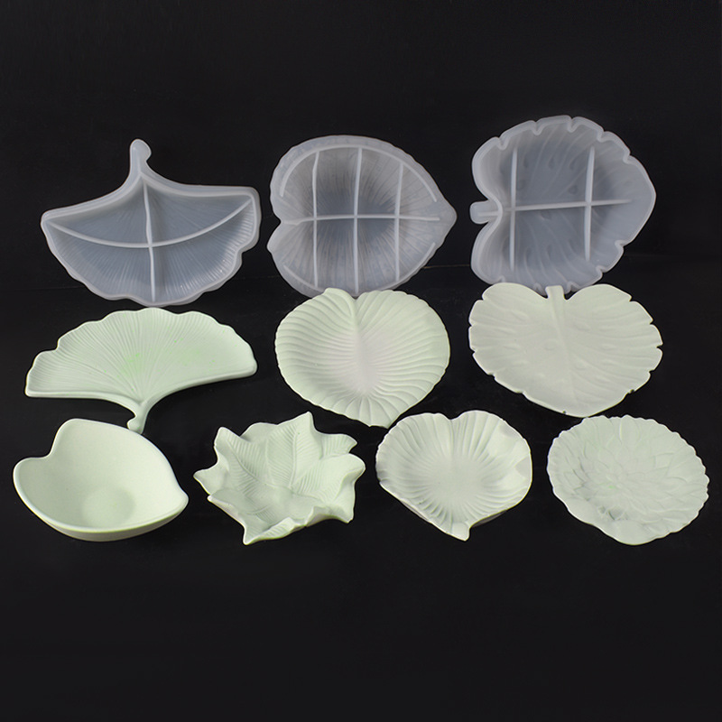 Resin Art Tray - Molde de plato de hoja DIY