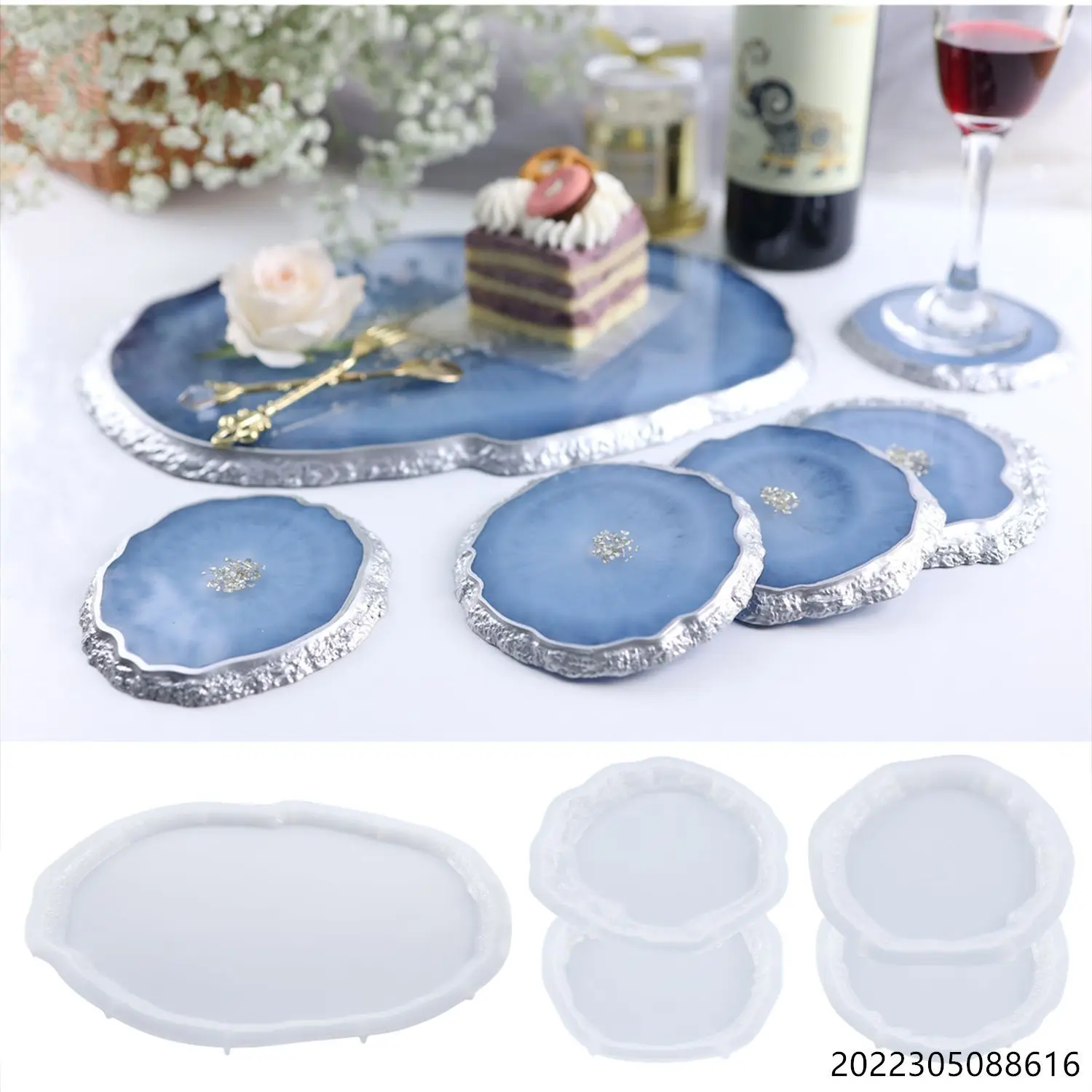 Resin Art Tray - Molde de resina Epoxy de cristal