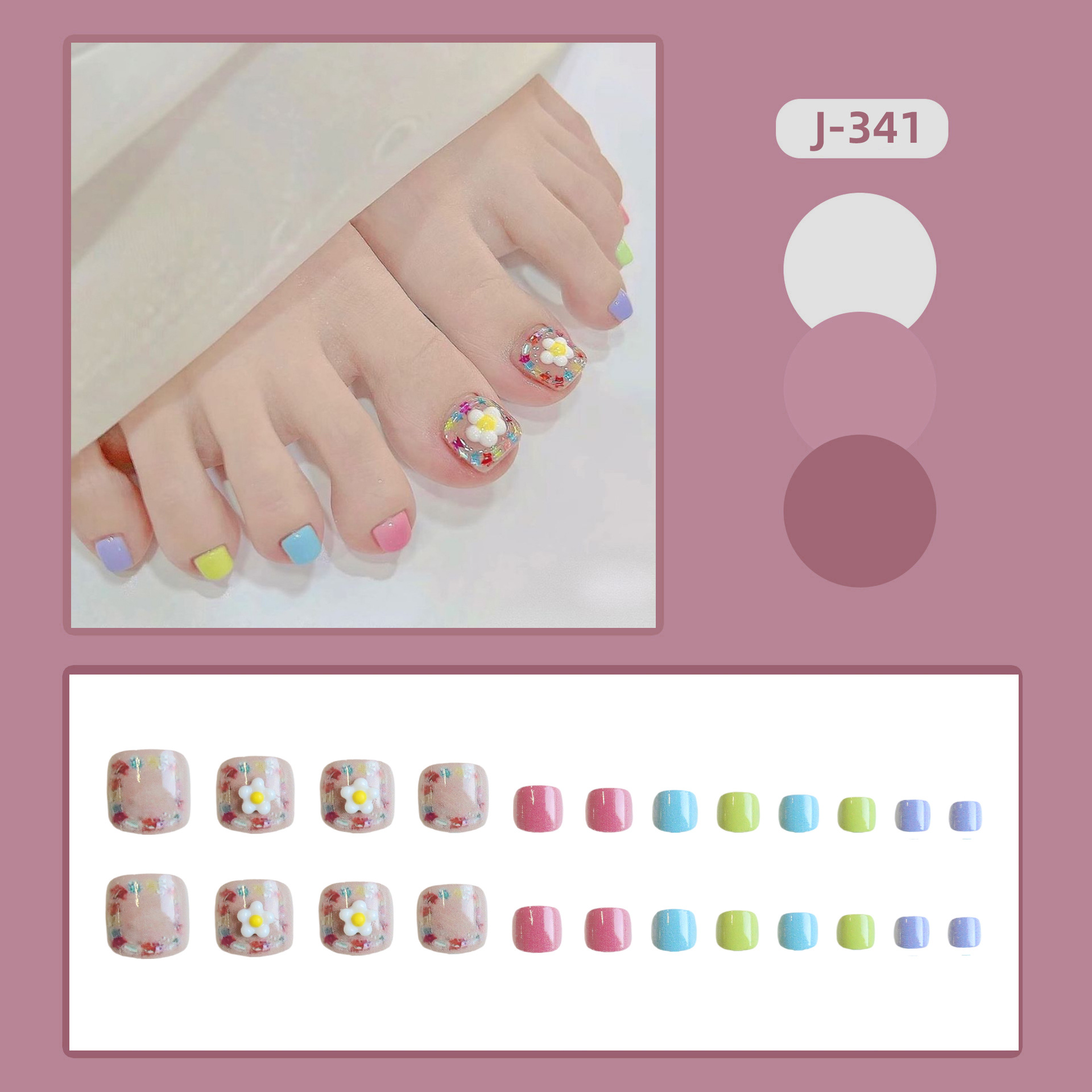 24 Uñas Postizas de Resina con - Resin Art Beach Theme reseña y precio