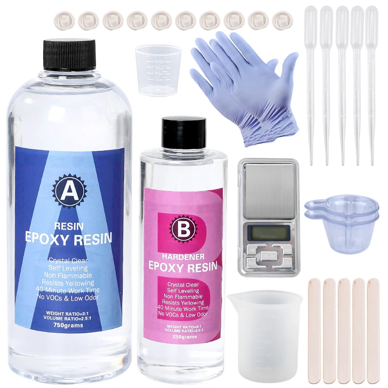 Kit de resina epoxi transparen - Resin Art And Jewelry reseña y precio