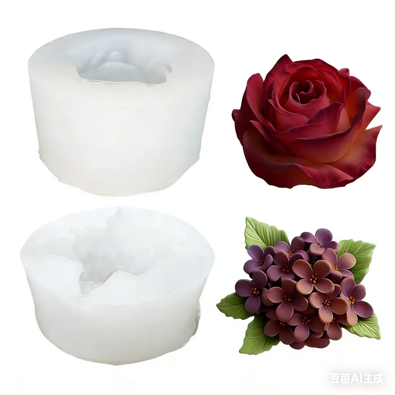 2 piezas de moldes de silicona - Resin Art For Rose reseña y precio