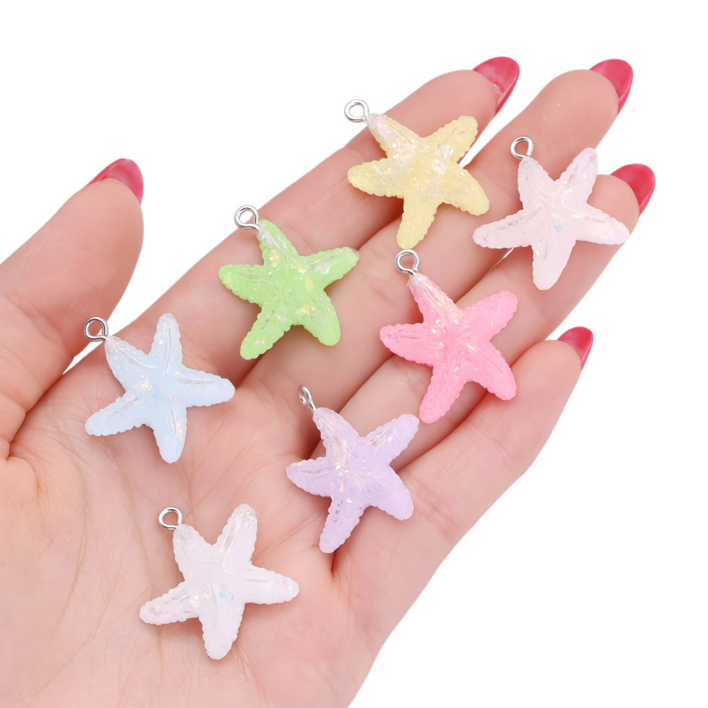 10 Piezas de Dijes de Estrella - Resin Art Beach Theme reseña y precio