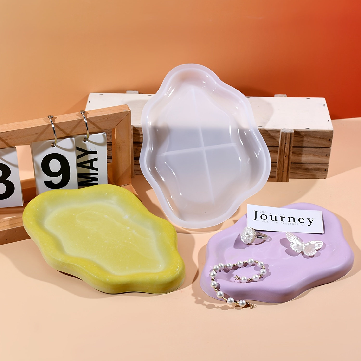 Bandeja de corazón, molde de r - Resin Art Tray reseña y precio