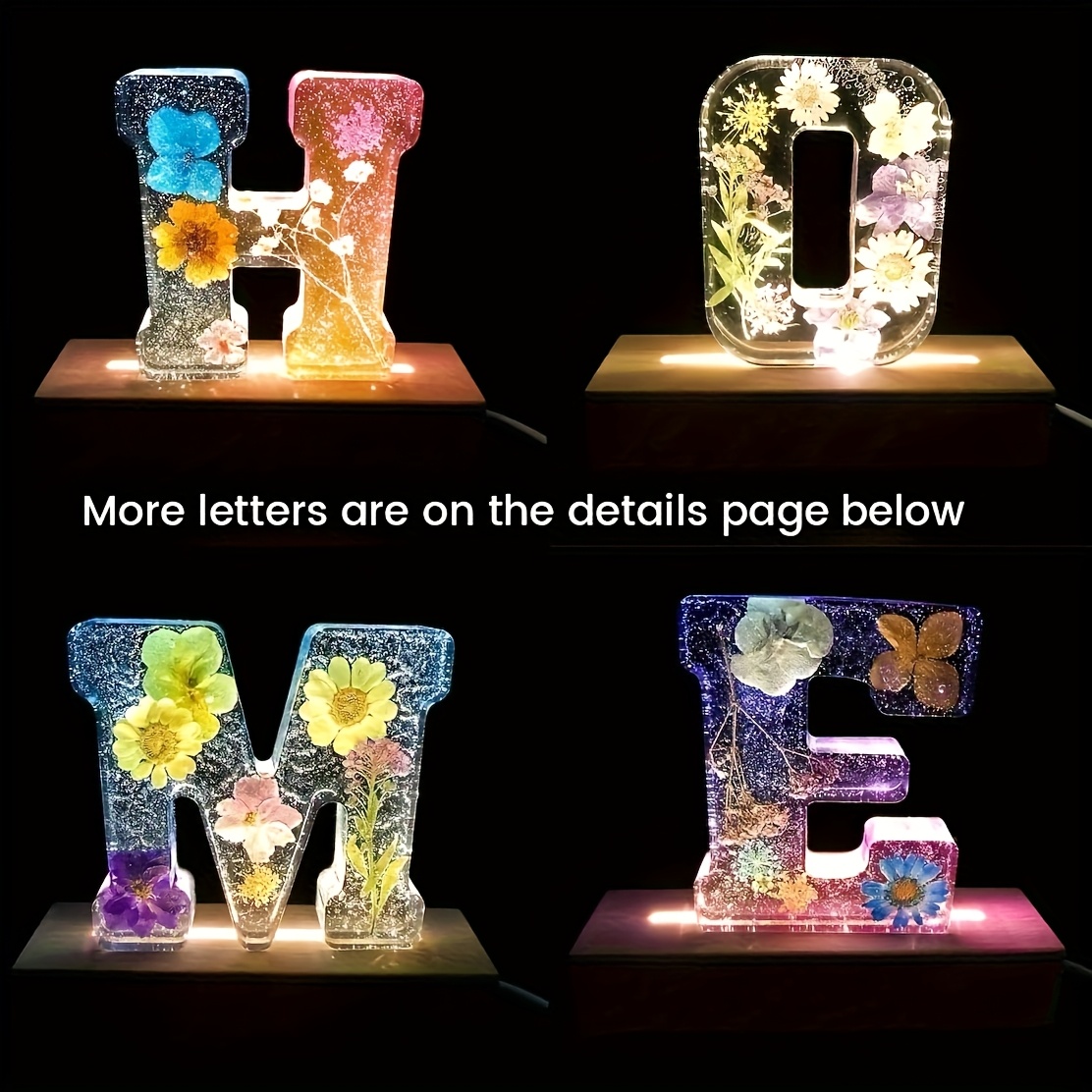 Molde de resina para letras gr - Resin Art Letters reseña y precio