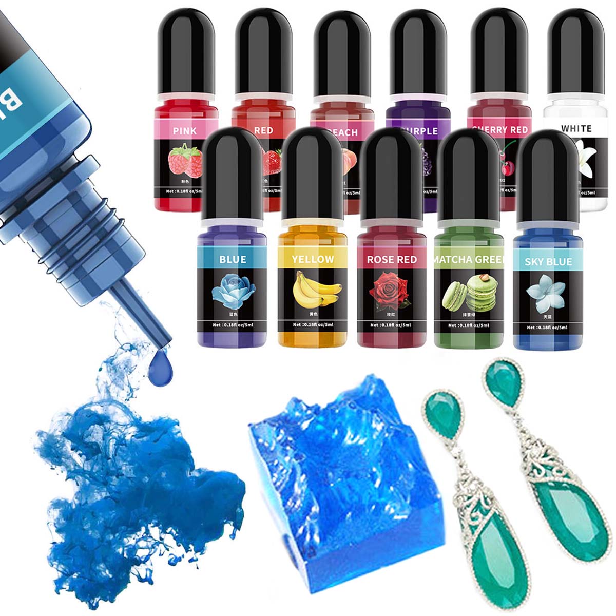 5ml/botella de pigmento de res - Resin Art Letters reseña y precio